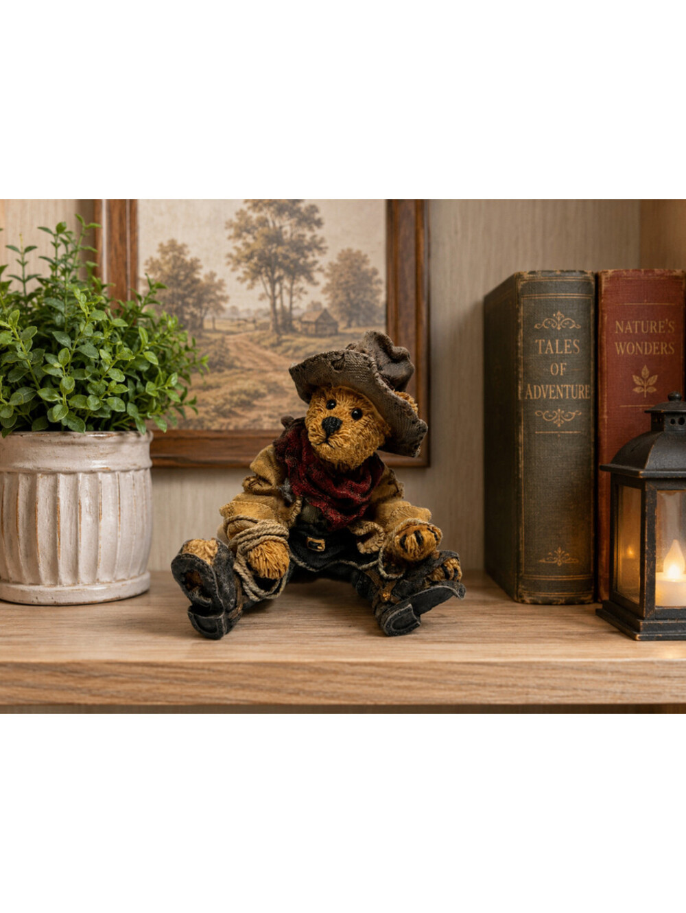 Boyds Bears & Friends Bearstone Hop-A-Long The Deputy #2247 Figurine w/ Box